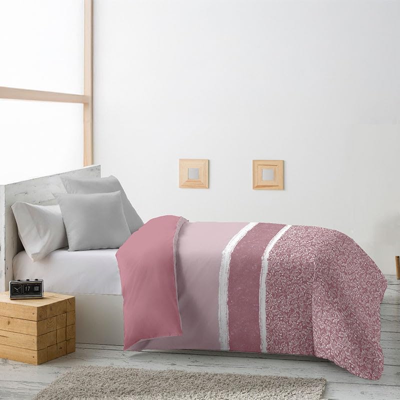 Rufino Díaz Edredón Invierno Reversible 350g Estampado Udir - Rosa, 105 cm