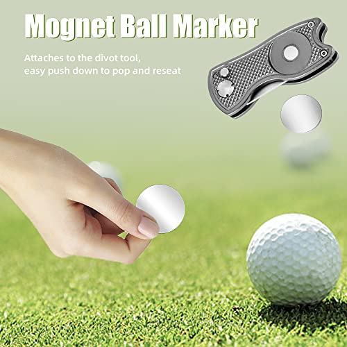 image for Mile High Life 2 Pieces Golf Divot Repair Tool w Magnetic Golf Ball Ma