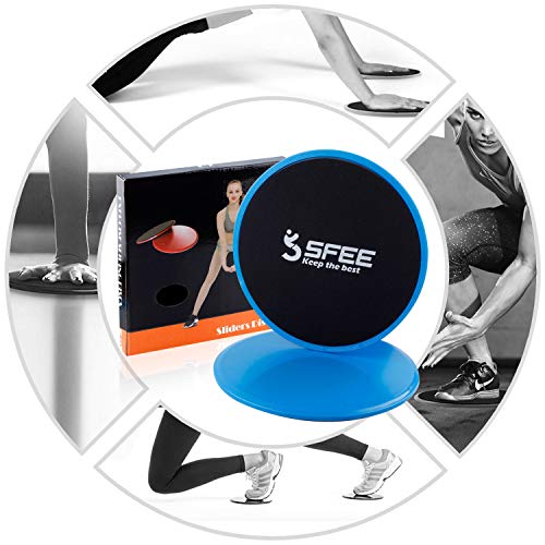Sfee-Core-Exercise-Sliders-2xDual-Sided-Gliding-Discs-for-Use-on-Carpet-Hard-Floor-Fitness-Equipment-Idea-for-Abdominal-Full-Body-Workout-TrainingLeg-Sliders-Aerobics-CrossFitGift-Box
