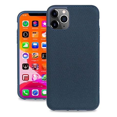 Evutec Ballistic Nylon IPhone 11 Pro 5.8 Inch, Unique Heavy Duty Premium Protective Military Grade Drop Tested Shockproof Phone Case Cover(AFIX+ Magnetic Mount Included) (Blue) Cover