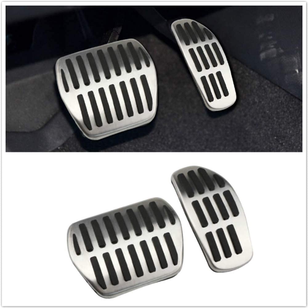 Car Non Slip Foot Pedal No Drill Footrest Gas Brake Pedal Cover Trim 1set for Nissan Rogue 2014-2020 2021