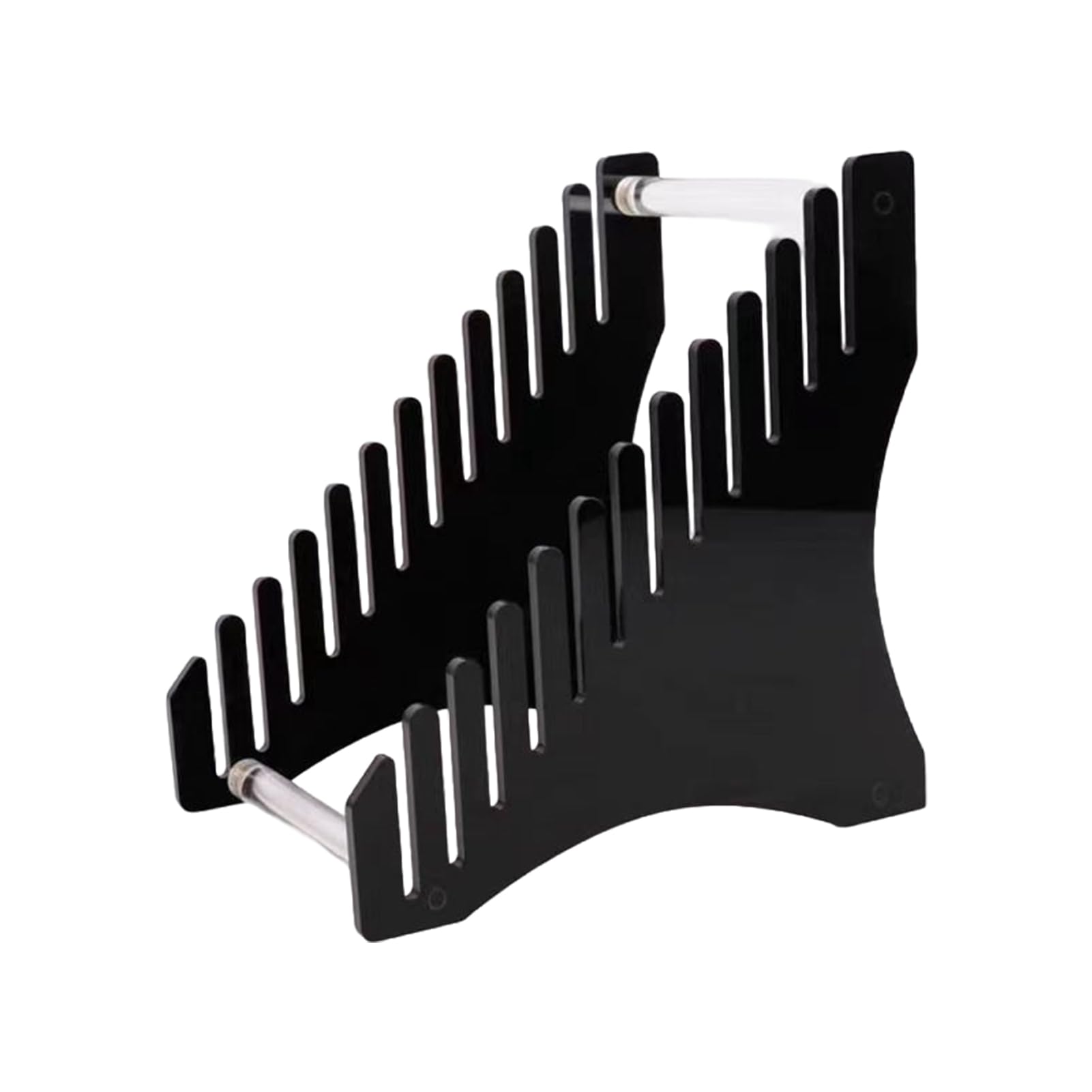 Yixannx Black Vinyl Record Storage Rack Acrylic Display Holder Keeping,
