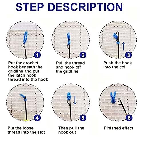 Image of Rocket Fire Arrow Latch Hook Rug Kits for Adults and Kids Beginner Needle Crochet Yarn Kits Embroidery Carpet Hook and Latch Kit Cushion Christmas Home Decoration 30x30cm, XZD060