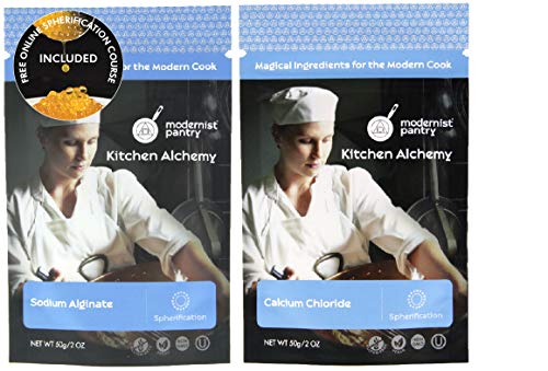 Sodium Alginate + Calcium Chloride Value Pack ? Non-GMO ? Vegan ? OU Kosher Certified - 100g/4oz (Bundle with 2 items)