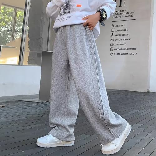 Boys Baggy Sweatpants Kids Toddler Wide Leg Sweat Pants Open Bottom Elastic Waist Athletic Workout Youth Trousers4