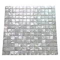 Art3d Mother of Pearl Square Shell Mosaic Tile for Kitchen Backsplashes, Bathroom Walls, Spas, Pools 12" X 12" Pack of 6(Shimmer Gray)