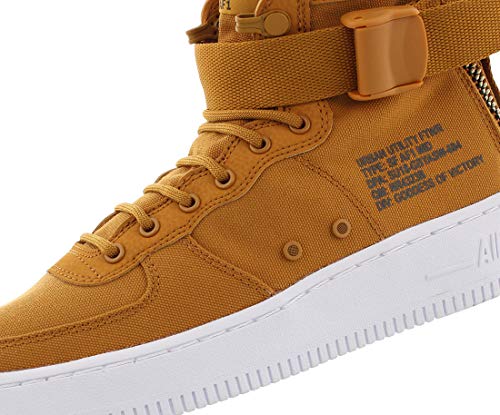 Nike Boy's SF Air Force 1 Mid Sneaker, Desert Ochre/Sequoia-white, 6.5 Little Kid3