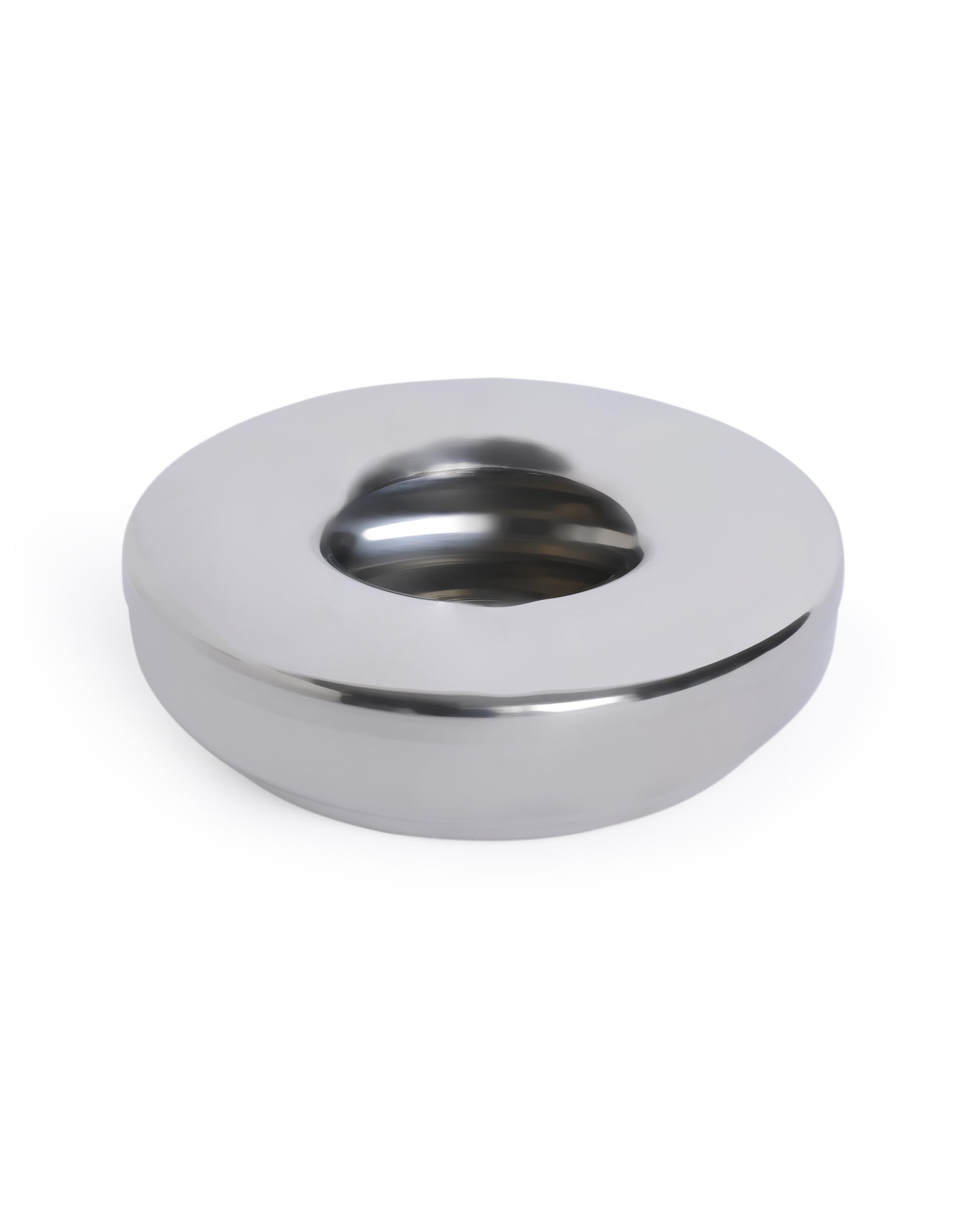 KMW Stainless Steel Cigarette Ash Tray with Lid (Heavy) Straight Edge for Outside Patio Home Odorless Office Tabletop I 12 cm - (2 pcs Set)-picture-22