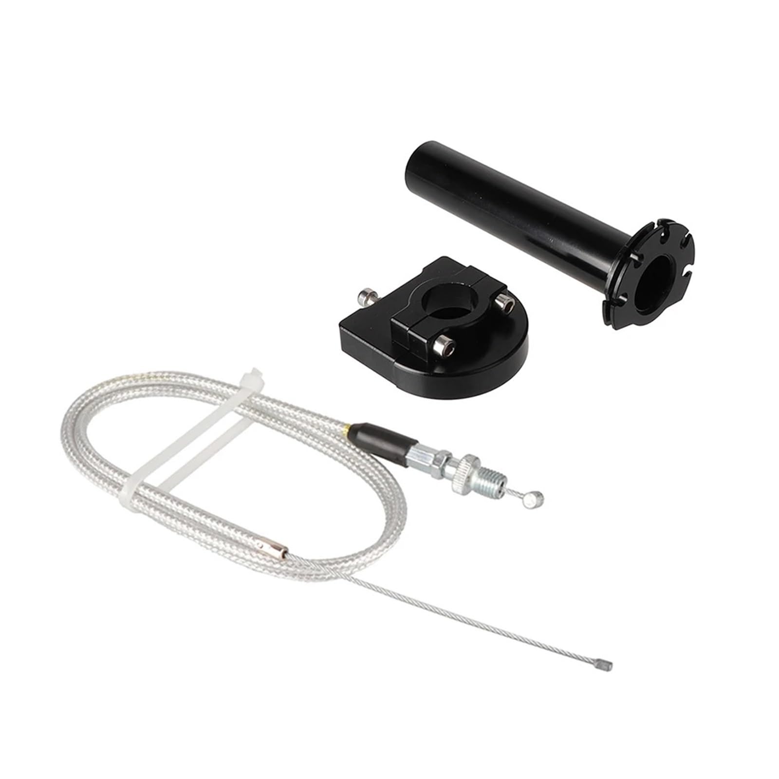 Empuñaduras Manillar Kit De Acelerador De Acción Rápida con Cable Manillar De Motocicleta Dirt Pit De para 50cc, 110cc, 125cc, ATV(Black Set)