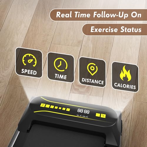 Image of Walking Pad Running Machine Walking Machine for Home Under Desk Treadmill with LED Display and 12 Preset Programs 2.25HP Portable Treadmill Jogging Machine for Office Small Space by FANOFUN