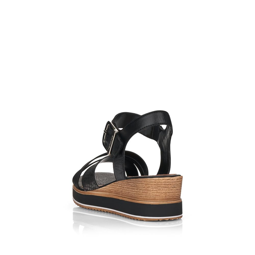 Remonte Damen Keilsandalen D6454, Frauen Sandalen