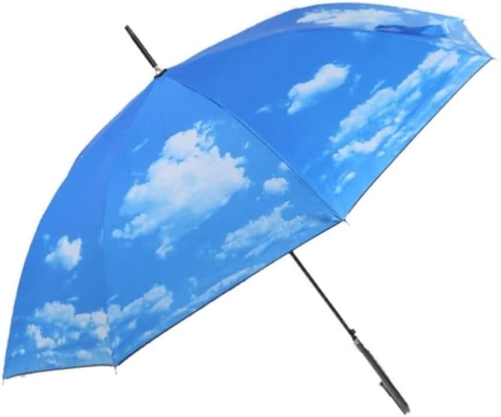 Portable Umbrella for Travel Windproof Large Stick Umbrella Oversize Blue Auto Open Cane for Sun and Rain Umbrella Outdoor