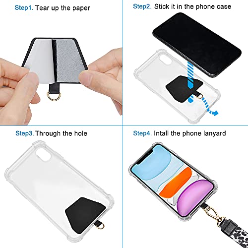 SHANSHUI Phone Lanyard, Universal Neck Strap and Wrist Tether Key Chain Holder with Phone Anchor Protection Compatible for Phone, Samsung Galaxy and All Smartphones - White Cheetah