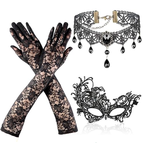 Meleager Halloween Gotico Set: Guanto Nero...