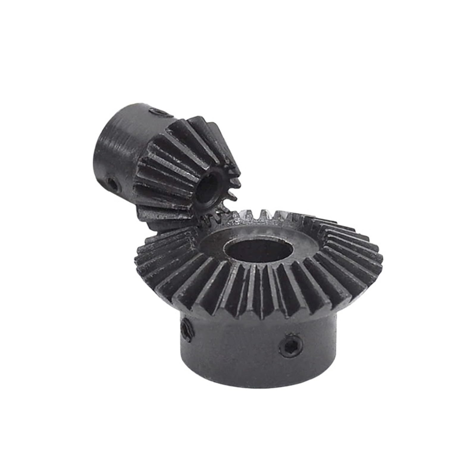 Bevel Gear Pinion Hardware Mechanical 1pcs 8mm Single 1.5 Module Bevel Gear 1:2 15/30 20/40 Teeth with Keyway 45# Steel Bore Mechanical Transmission Gear(15 Teeth)