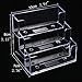 FTOF 3 Pockets Acrylic Business Card Holder Stand Clear Desktop Countertop Office Business Organizer Acrylic Index Card Filling Display for Desk 2 pcs (3 pocket)
