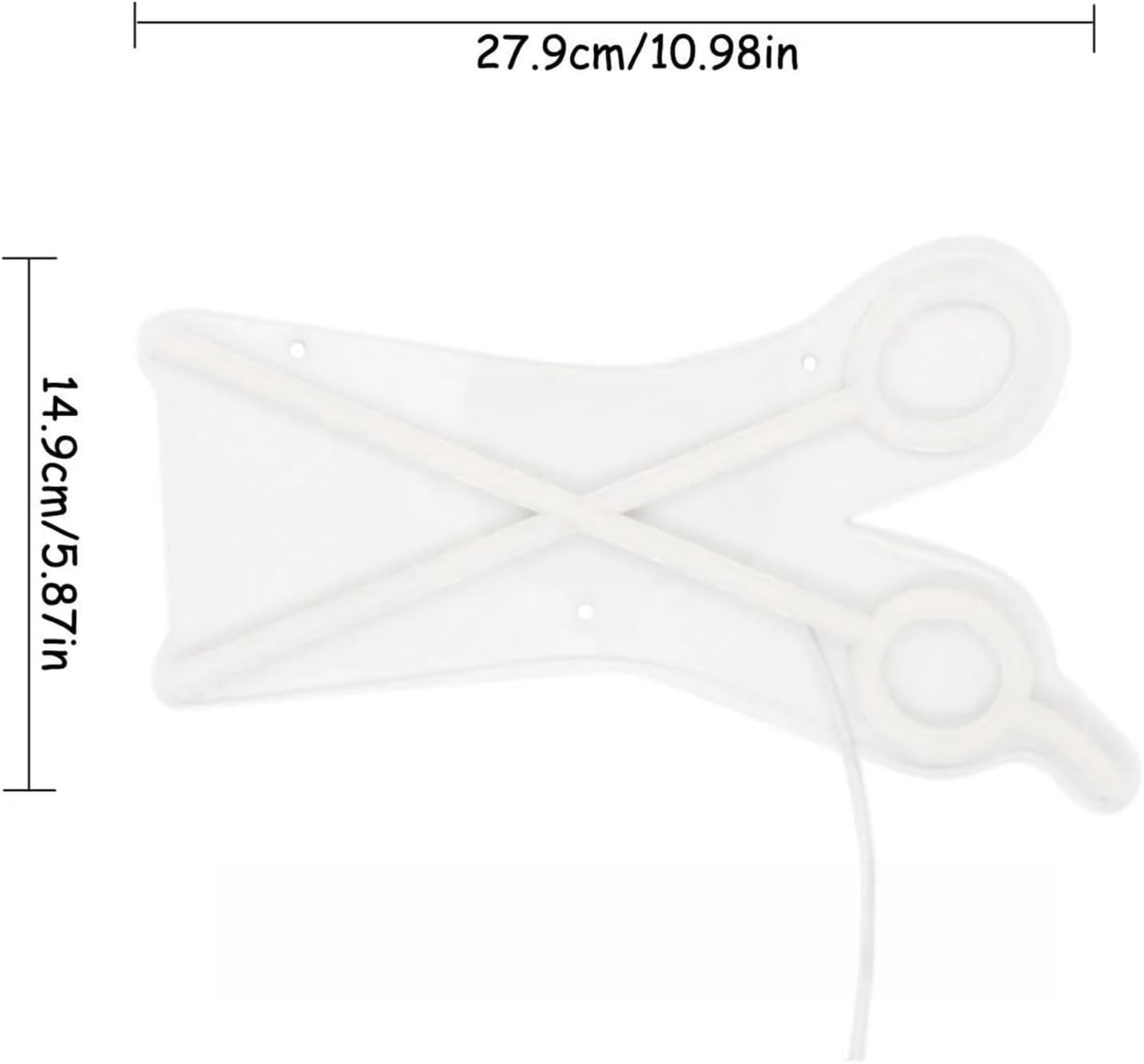 Luce al neon Insegna al neon con forbici bianche, alimentata tramite, luci dimmerabili, per parrucchieri, negozi, decorazioni da parete per feste, 14,9 cm × 27
