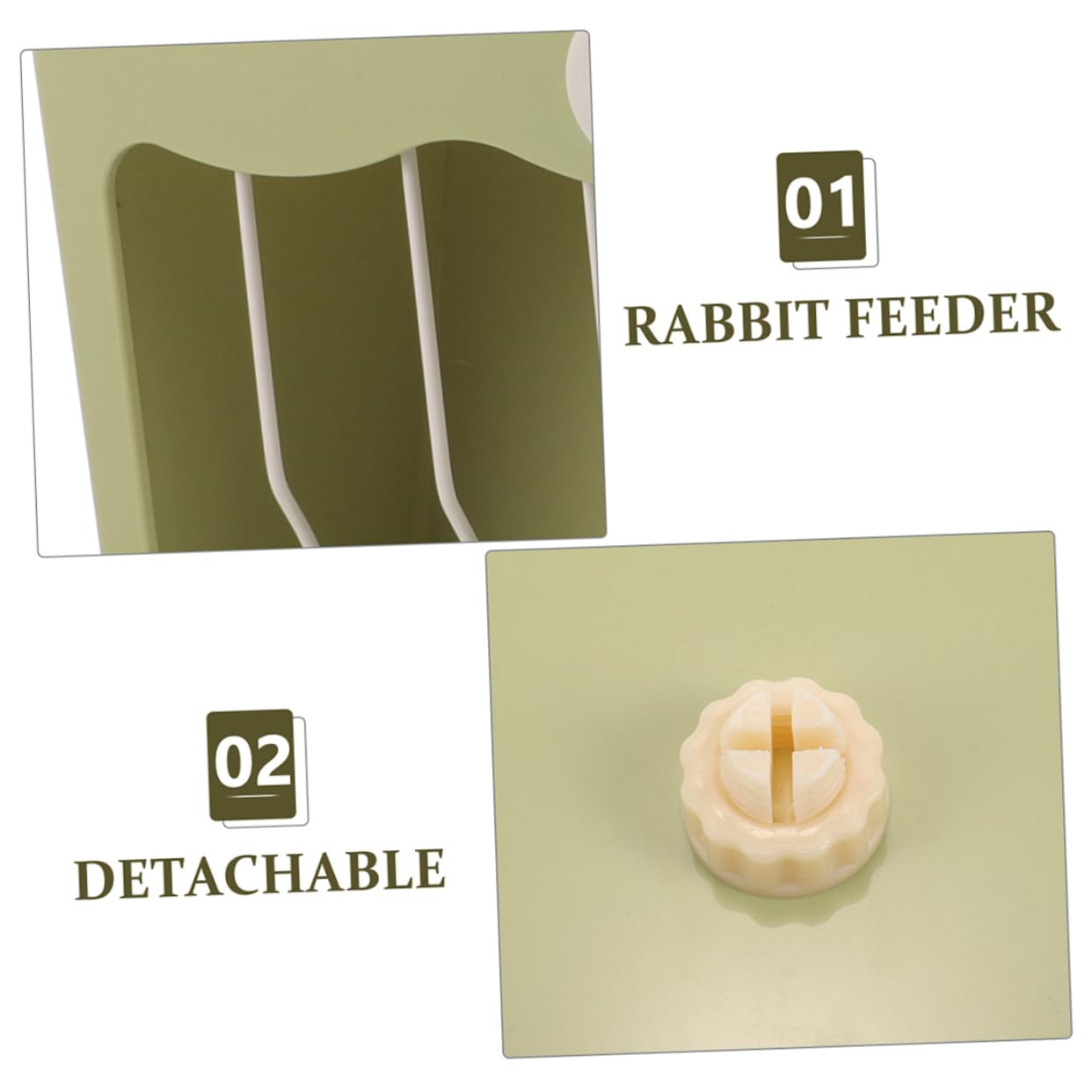 Yardwe Hasenfutterspender Mit Grasständer 2 Stück Kunststoffspender Futterspender Meerschweinchenhalter Tierfutterspender Spender Hasenständer Meerschweinchenfutterspender Käfigzubehör