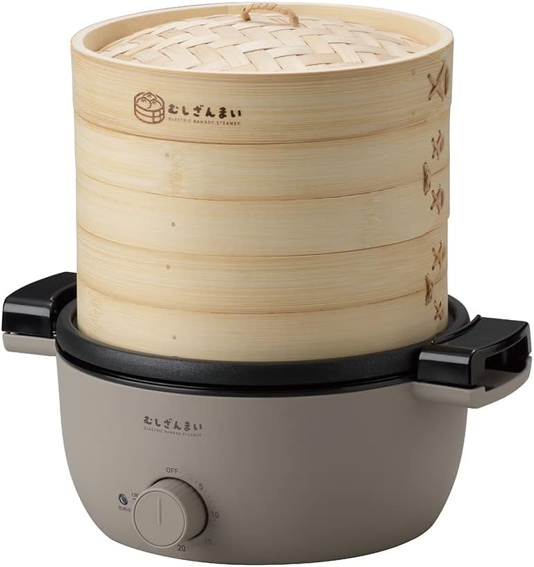 Ocrasi せいろ 蒸し器 電気 21cm 便利なタッチパネル 6段階火力調節