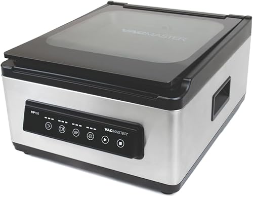 Miniatura 2 de VacMaster Sellador al vacío de cámara VP195, cámara de doble función y sellado externo, barra de sellado de 12 pulgadas, acero inoxidable