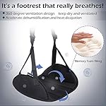Upgraded Airplane Foot Rest (Premium Memory Foam) - Thickened Super-Size Airplane Foot Hammock to Relax Your Feet - Perfect Airplane Travel Essentials for Long Flight Plane Travel Foot Leg Rest - Image 4