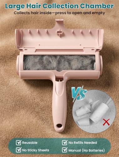 Image of DELOMO Pet Hair Remover Roller, Reusable Lint Roller for Dog and Cat Hair
