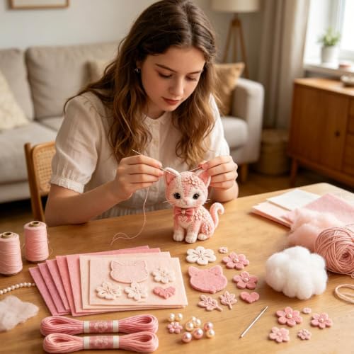 Kit costura fieltro animales 3d de fieltro manualidades 7