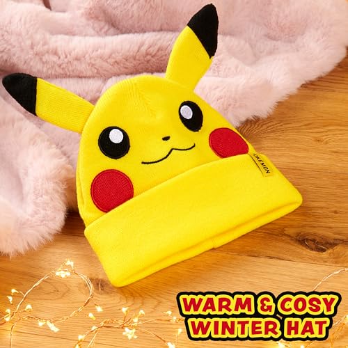 Pokemon Kids Beanie Hat, Cozy Knitted Winter Hats One Size - Gifts for Kids2