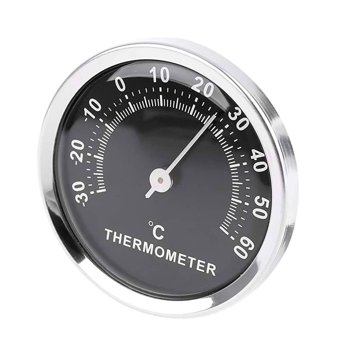 Mini 58 mm Car Thermometer, Mechanical Analog Temperature Gauge with Paste Sticker, Indoor Thermometers