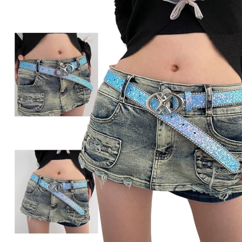 Bling Female Male Jeans Skirt Waist Belt with Adjustable Buckle Belt Universal2