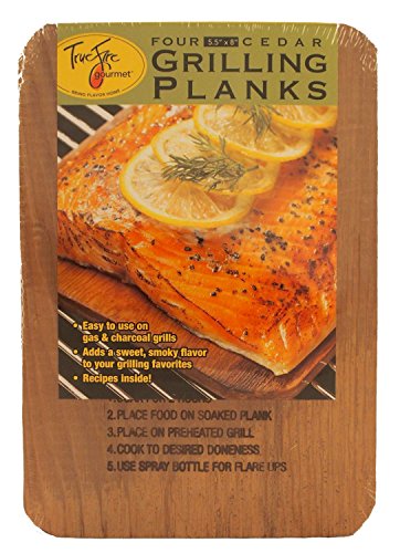 TrueFire Gourmet Cedar Grilling Planks, 4-Pack