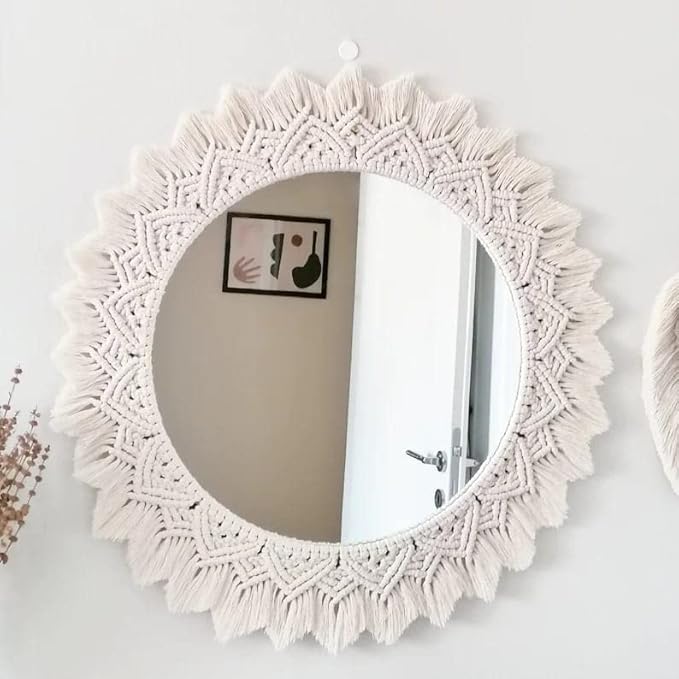 Buy Alamcraft Macrame Mirror Handmade Boho Wall Hanging Mirror Unique