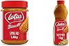 Lotus Biscoff Caramelised Spread Smooth - Extra Large Jar - Speculoos Flavour (1.6kg) & Lotus Topping Sauce - Squeezy Bottle -Speculoos Flavour - Ice Cream Topper - Coffee Drizzle (1 kg)