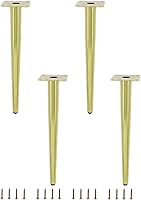 Vista 29 de Paquete de 4 patas para muebles, patas redondas cónicas para muebles, pie de metal resistente para sofá, armario, bar, cama, mesa, silla, sofá