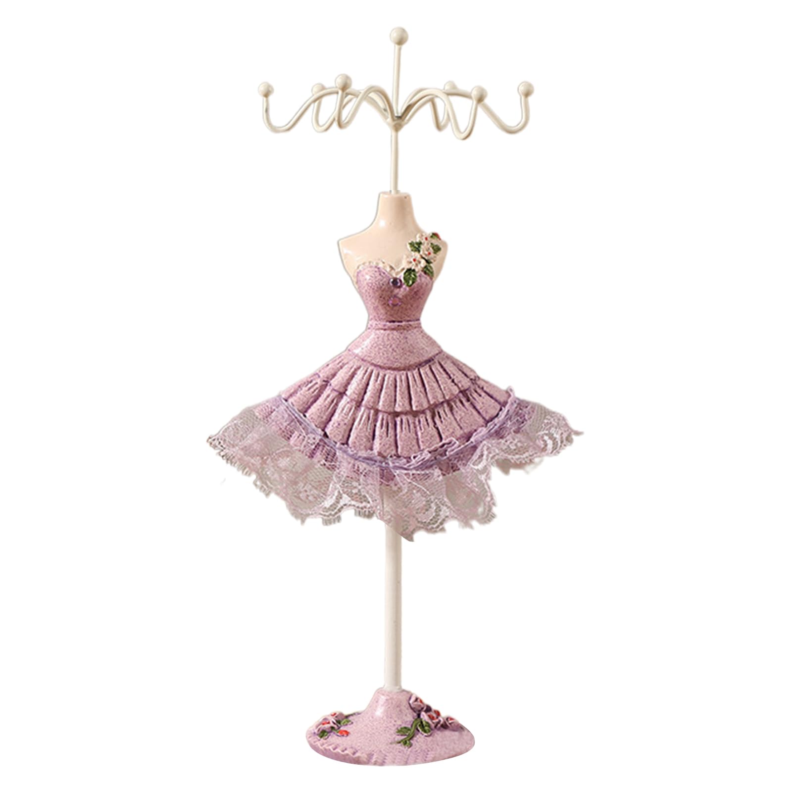 Jazuaiao Rotatable Doll Model Jewelry Tower Fashionable Jewelry Organizer Model Display Rack for Earrings Necklace Storage for Women