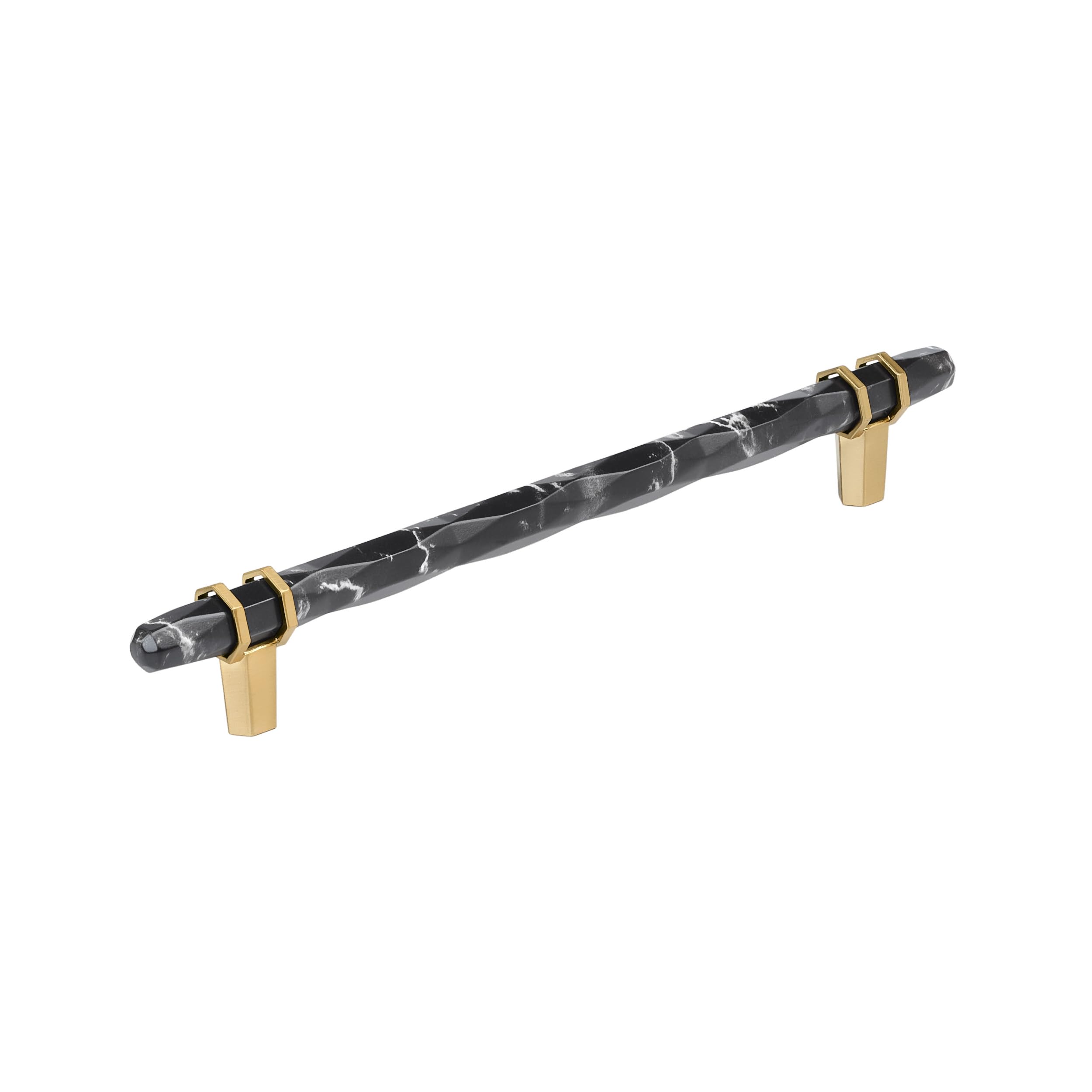 Amerock 8" Carrione Marble Black/Champagne Bronze Drawer Pull