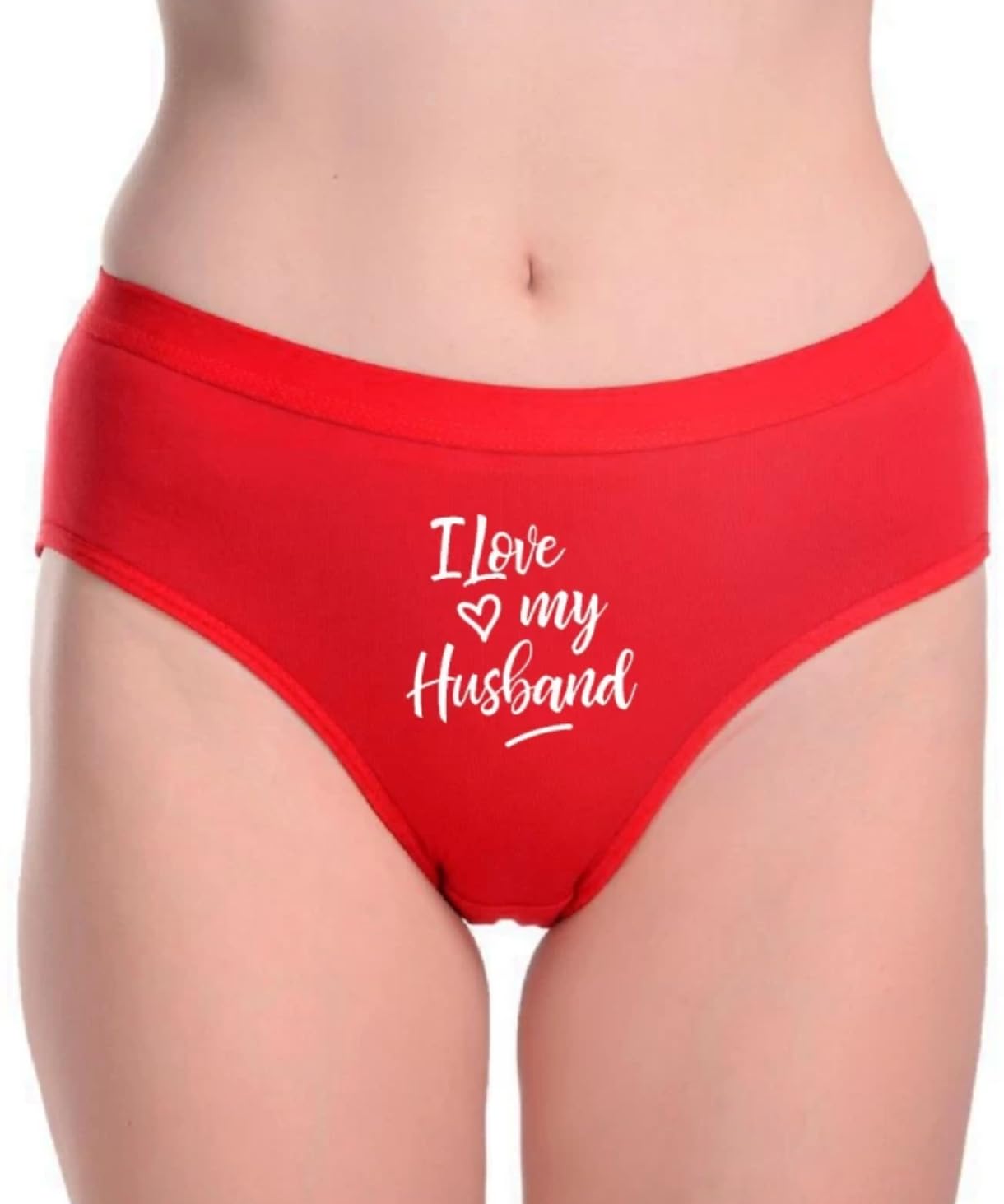 fufazzz sports Women's 'I Love My Husband' Printed Hipster Panties, Red, Romantic Gift-picture-50