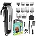 Beautural Professional Cordless Pet Grooming Clipper Kit, Low Noise Rechargeable Dog & Cat Hair Trimmer with Combs, Scissors, Styling Apron, Storage Case