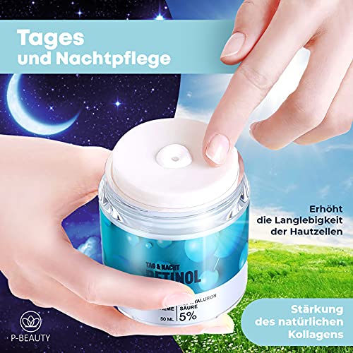 Retinol Creme von P-Beauty – Anti-Aging Feuchtigkeitscreme mit 5% Retinol