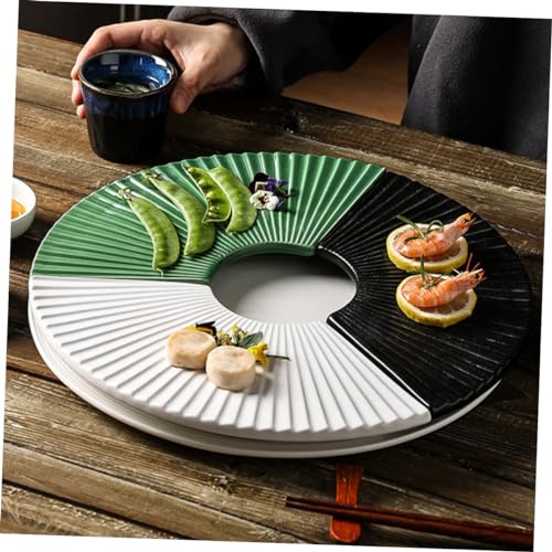 Plato de cerámica blanca para sushi estilo japonés miniatura 3