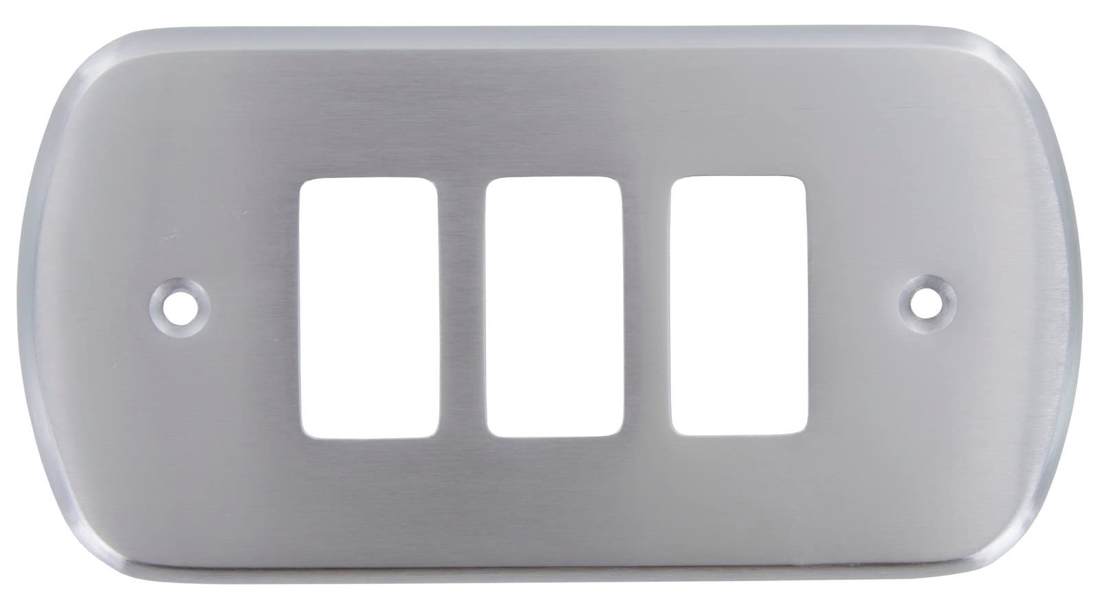 10PZ COPRINTERRUTTORE "AURORA" CROMO SATINATO MISURA C