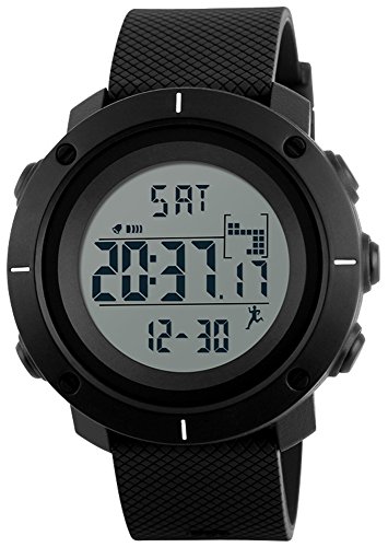 Fanmis Military Sports Quartz Analog Digital Waterproof Luminous Black Silicone Watch Blue