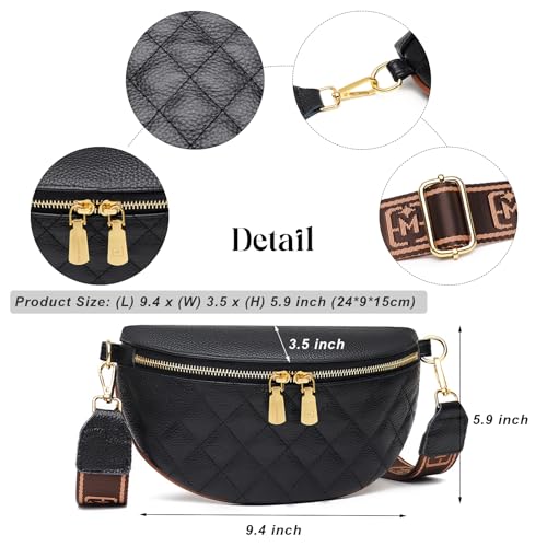 Eslcorri Small Crossbody Sling Bag for Women Trendy - Fanny Packs Leather Chest Belt Bum Bag Anti Theft Purse for Travel4