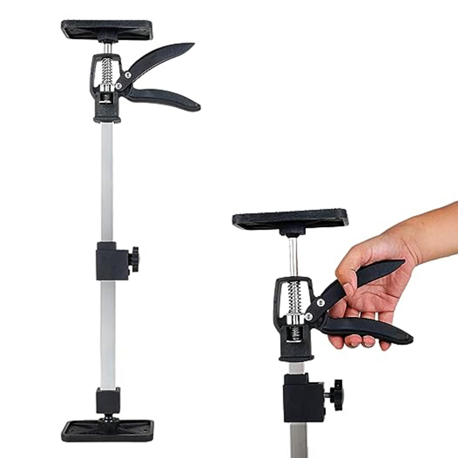 Puntales Extensibles Varilla de Elevación de Acero Inoxidable Ajustable, Herramienta de Elevación Manual para Instalar Gabinetes, Poste de Soporte de Elevación Telescópico para Marco de Puerta(3pcs,28