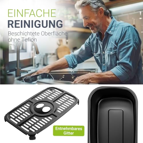 Juskys® Airfryer 9 L Doppelkammer - Heißluftfritteuse 2 Kammern, 9 Programme, beschichtet, XXL Fritteuse – Bild 6