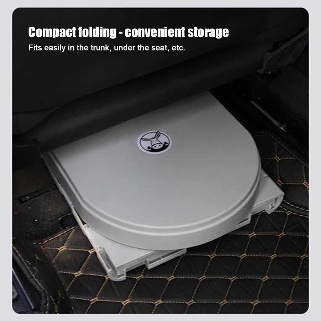 Toilette da Campeggio Portatile per Adulti - WC Pieghevole Portatile con Coperchio,Vaso Portatile da Viaggio per Adulti, Toilette Auto