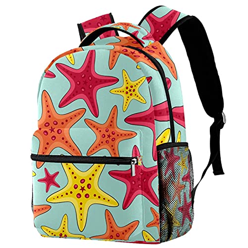 Sac à dos ordinateur 14" étoiles de mer pour protéger son PC et ranger ses cahiers A4