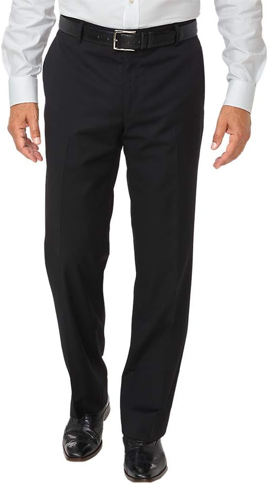 Paul Fredrick Men's Classic Fit Wool Gabardine Flat Front Pants