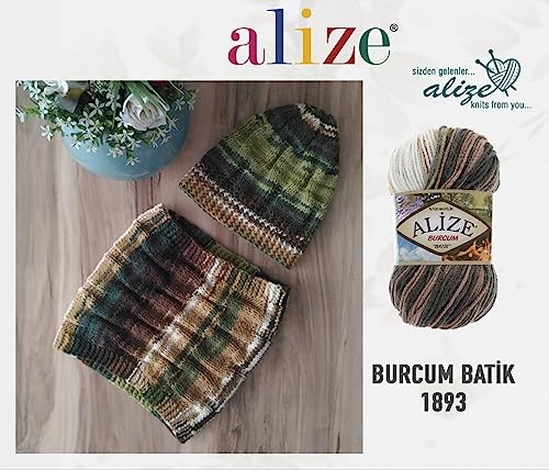 Alize Burcum Batik 5 x100g Turkish Premium Wool, 100% Acrylic Hand Knitting Yarn with Colour Gradient, Baby Wool, Accessory for Crochet, Knitting, Clothing (1900) - Image 4