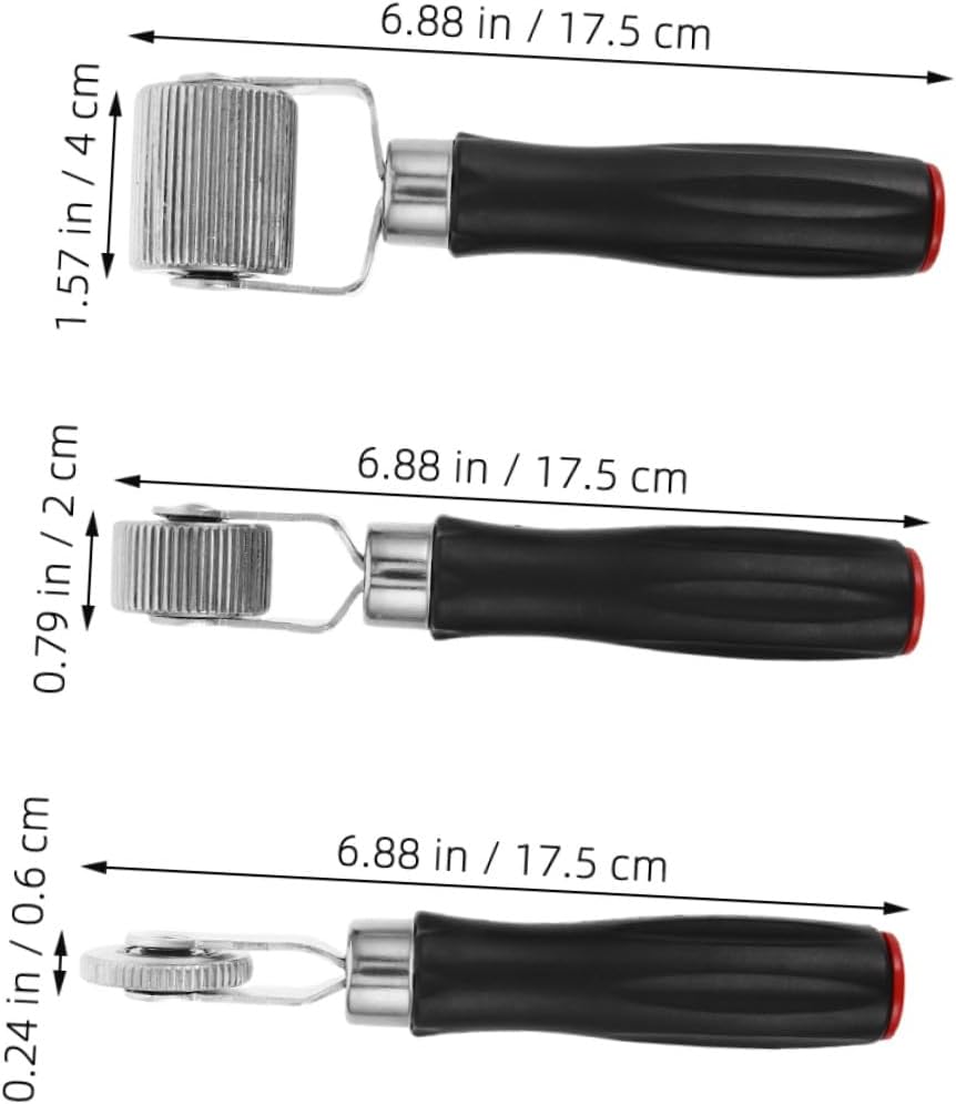 4pcs Automotive Tire Repair Tools Patch Compaction Wheel with Plastic Handle for Reliable Grip Easy Tire Buffing and Stitching Repair Emergency Use
